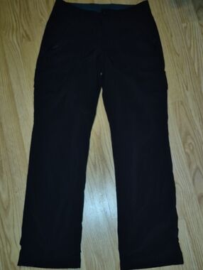 Womens Eddie Bauer Black Fleece Lined Cargo Pants - Straight Leg Size 6